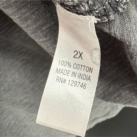 Bit & Bridle Women's Sleeveless Top 2X Gray 100% Cotton - Picture 4 of 7